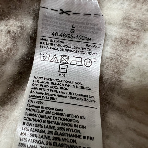 Banana Republic striped turtleneck sweater size - Large - Picture 5 of 7